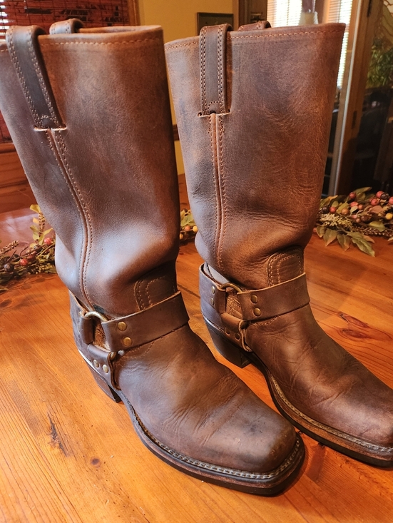 Frye Shoes - Frye Brown Leather Harness Boots